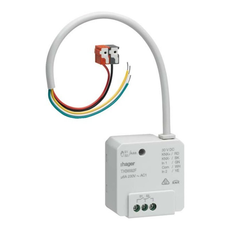 Hager Schalt-/Jalousieausgang easy 2/1f,2EingUP,6A TXB692F