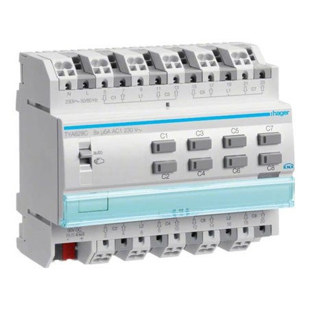 Hager KNX Jalousieausgang 8fach 230V TYA628C