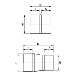 Norres Schlauchverbinder für Schlauch Ø 200mm