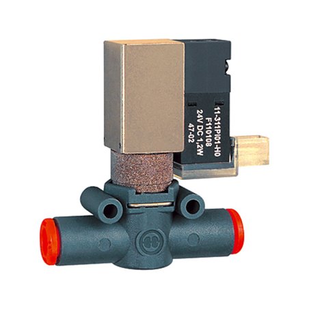 Riegler 3/2-Wege-Magnetventil schallgedämpfte Entlüftung, NO, Schl.6