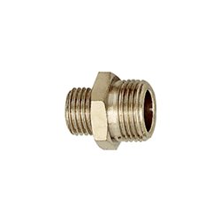 Riegler Doppelgewindenippel, G 3 a., G 3 a., SW 89, Messing vern.