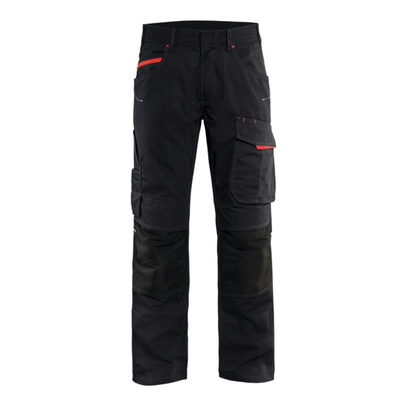 BLAKLÄDER Service Bundhose Service Plus, schwarz / rot, Konfektionsgröße DE: 24, 091760 24