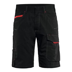BLAKLÄDER Service Shorts Service Plus, schwarz / rot, Konfektionsgröße DE: 44