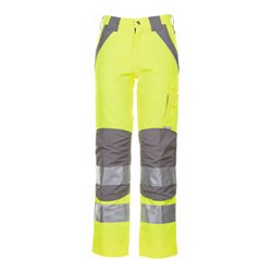 PLANAM Warnschutz-Bundhose Plaline, gelb / zink, Konfektionsgröße DE: 56