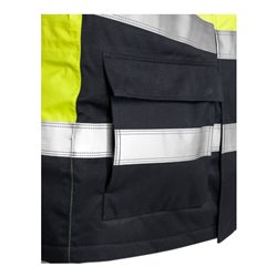 Fristads Flamestat High Vis Airtech® Winterparka Kl. 3 4086 ATHR Größe 4XL Warnschutz-Gelb/Marine