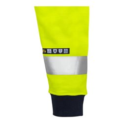 Fristads Flamestat High Vis Sweatshirt Kl. 3 7076 SFLH Größe 4XL Warnschutz-Gelb/Marine