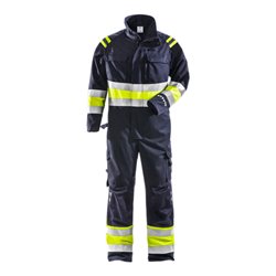 Fristads Flamestat High Vis Overall Kl 1 8174 ATHS Größe 4XL Warnschutz-Gelb/Marine