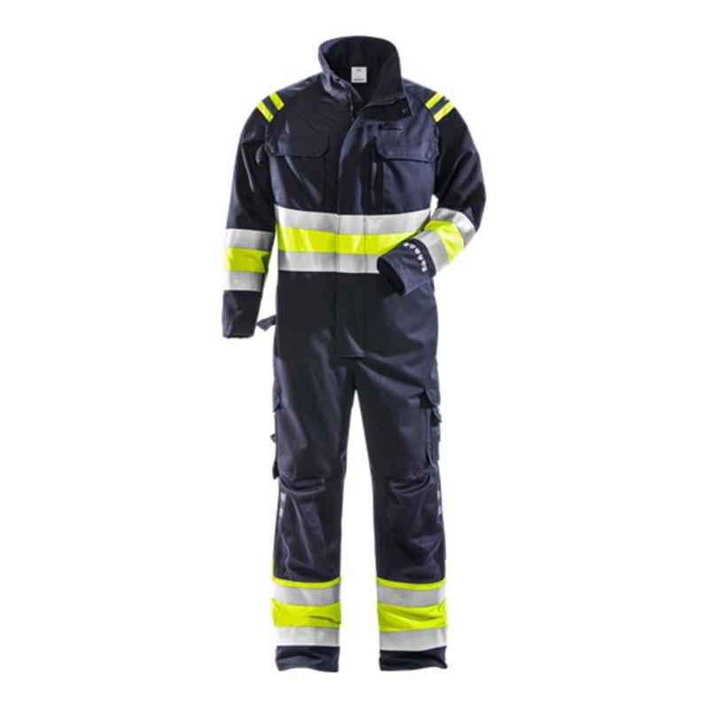 Fristads Flamestat High Vis Overall Kl 1 8174 ATHS Größe 4XL Warnschutz-Gelb/Marine