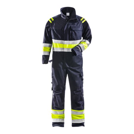 Fristads Flamestat High Vis Overall Kl 1 8174 ATHS Größe 4XL Warnschutz-Gelb/Marine