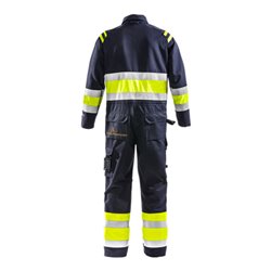 Fristads Flamestat High Vis Overall Kl 1 8174 ATHS Größe 5XL Warnschutz-Gelb/Marine
