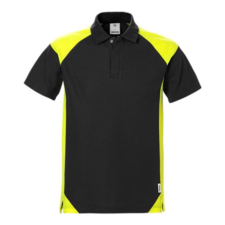 Fristads Poloshirt 7047 PHV Größe 4XL Schwarz/Gelb