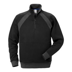 Fristads Acode Zipper-Sweatshirt 1755 DF Größe 3XL Schwarz/Grau