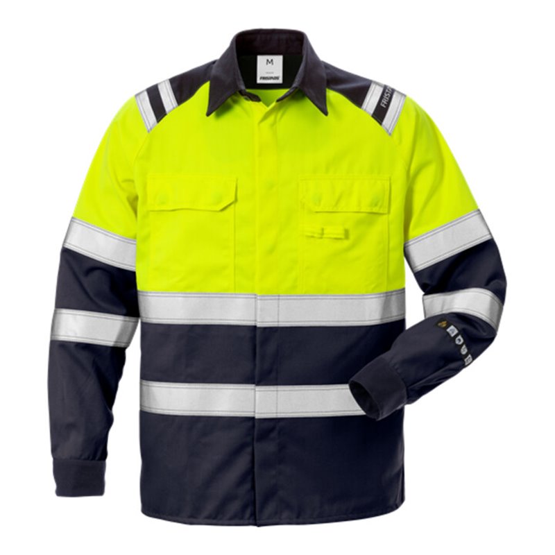 Fristads Flamestat High Vis Hemd Kl. 1 7051 ATS Größe 4XL Warnschutz-Gelb/Marine