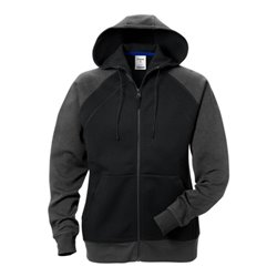 Fristads Acode Sweatjacke mit Kapuze Damen 1760 DF Größe M Schwarz/Grau