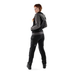 Fristads Acode Sweatjacke mit Kapuze Damen 1760 DF Größe M Schwarz/Grau