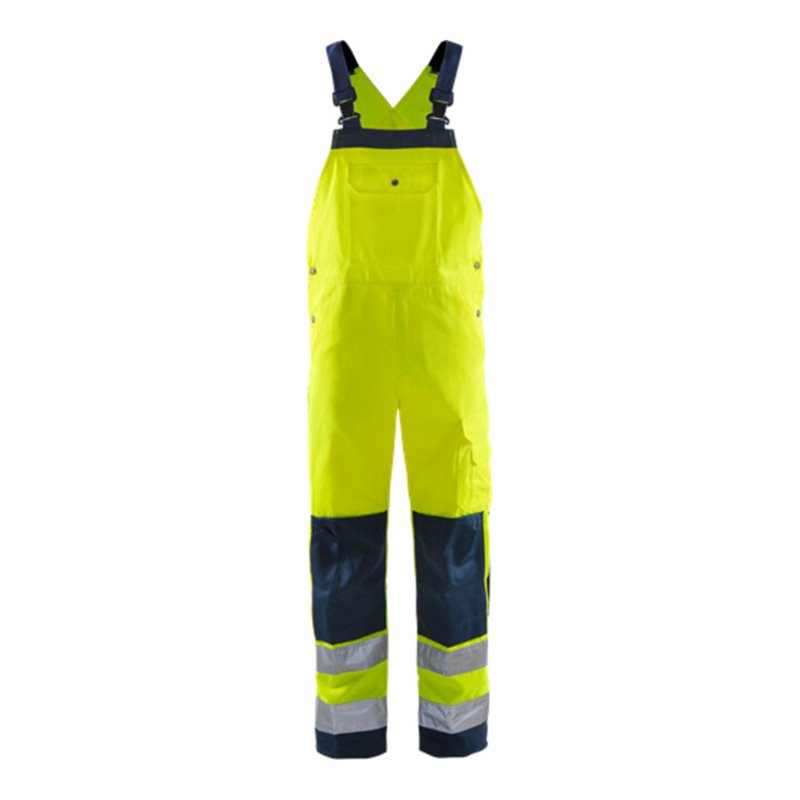Fristads High Vis Latzhose Kl. 2 1001 TH Größe C152 Warnschutz-Gelb/Marine