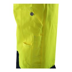 Fristads High Vis Latzhose Kl. 2 1001 TH Größe C54 Warnschutz-Gelb/Marine
