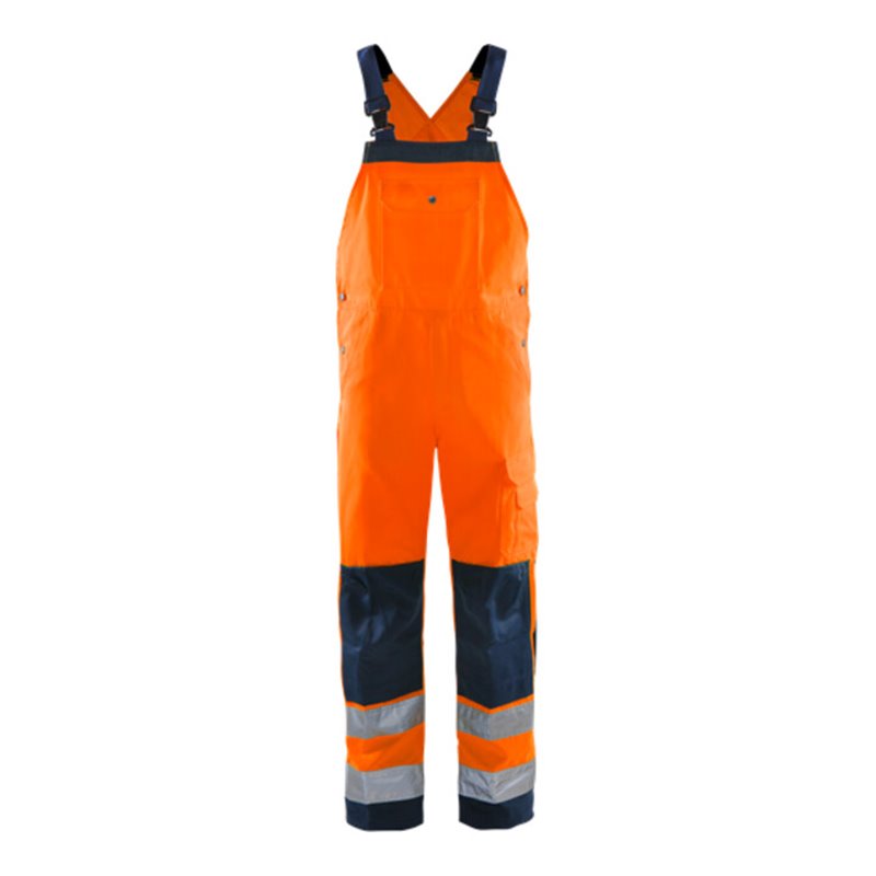 Fristads High Vis Latzhose Kl. 2 1001 TH Größe C148 Warnschutz-Orange/Marine