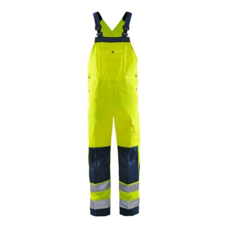 Fristads High Vis Latzhose Kl. 2 1001 TH Größe D116 Warnschutz-Gelb/Marine