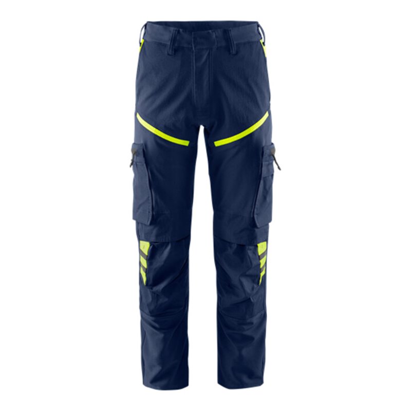 Fristads Stretch-Hose 2653 LWS Größe C154 Marine/Warnschutz-Gelb