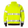 Fristads High Vis Zipper-Sweatshirt Kl. 3 728 SHV Größe 5XL Warnschutz-Gelb/Schwarz