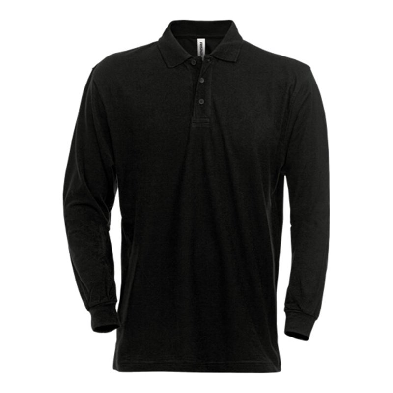Fristads Acode Poloshirt Langarm 1722 PIQ Größe 2XL Schwarz