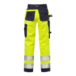 Fristads Flame High Vis Handwerkerhosen Damen Kl. 2 2589 FLAM Größe 46 Warnschutz-Gelb/Marine
