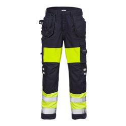 Fristads Flamestat High Vis Handwerkerhose Damen Kl. 1 2777 ATHS Größe 40 Warnschutz-Gelb/Marine