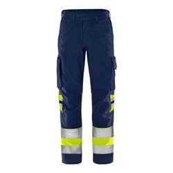 Fristads High Vis Green Hose Kl.1 2668 GPLU Größe C56 Warnschutz-Gelb/Marine