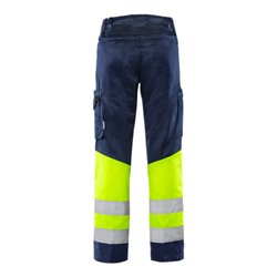 Fristads High Vis Green Hose Kl.1 2668 GPLU Größe D104 Warnschutz-Gelb/Marine