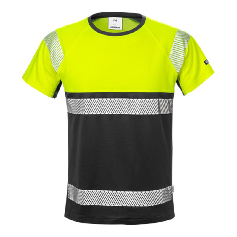 Fristads High Vis T-Shirt, Kl. 1 7518 THV Größe 4XL Warnschutz-Gelb/Schwarz