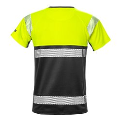Fristads High Vis T-Shirt, Kl. 1 7518 THV Größe 4XL Warnschutz-Gelb/Schwarz