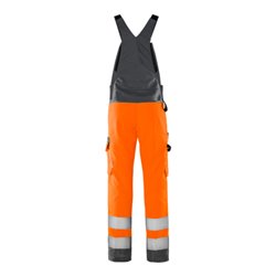 Fristads High Vis Green Latzhose Kl. 2 1030 GPLU Größe C54 Warnschutz-Orange/Grau