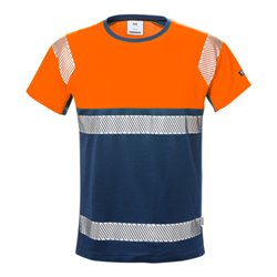 Fristads High Vis T-Shirt, Kl. 1 7518 THV Größe 4XL Warnschutz-Orange/Marine