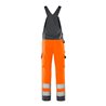Fristads High Vis Green Latzhose Kl. 2 1030 GPLU Größe C64 Warnschutz-Orange/Grau