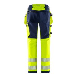Fristads High Vis Green Handwerker Stretchhose Kl. 2 2644 GSTP Größe D108 Warnschutz-Gelb/Marine
