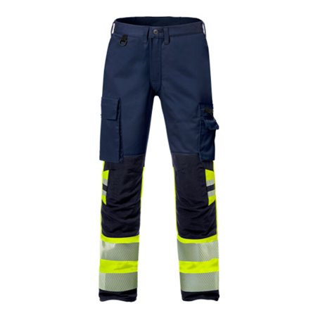 Fristads High Vis Stretch-Hose Damen Kl. 1 2708 PLU Größe 34 Warnschutz-Gelb/Marine