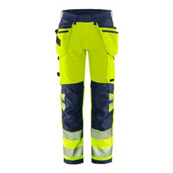 Fristads High Vis Green Handwerker Stretchhose Kl. 2 2644 GSTP Größe D116 Warnschutz-Gelb/Marine