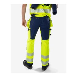 Fristads High Vis Green Handwerker Stretchhose Kl. 2 2644 GSTP Größe D116 Warnschutz-Gelb/Marine