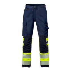 Fristads High Vis Stretch-Hose Damen Kl. 1 2708 PLU Größe 38 Warnschutz-Gelb/Marine