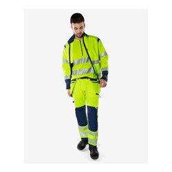 Fristads High Vis Green Handwerker Stretchhose Kl. 2 2644 GSTP Größe D88 Warnschutz-Gelb/Marine
