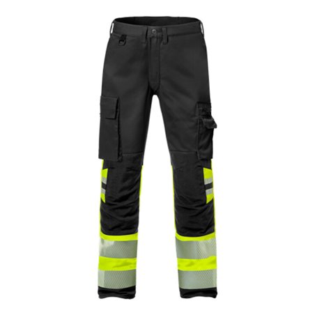 Fristads High Vis Stretch-Hose Damen Kl. 1 2708 PLU Größe 40 Warnschutz-Gelb/Schwarz