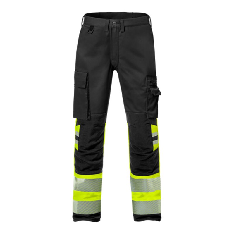 Fristads High Vis Stretch-Hose Damen Kl. 1 2708 PLU Größe 50 Warnschutz-Gelb/Schwarz