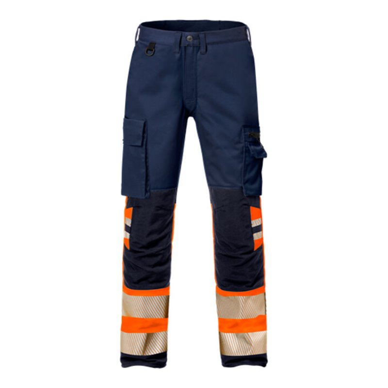 Fristads High Vis Stretch-Hose Damen Kl. 1 2708 PLU Größe 44 Warnschutz-Orange/Marine