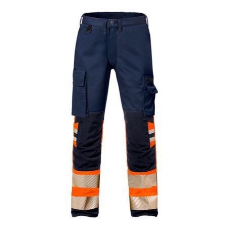 Fristads High Vis Stretch-Hose Damen Kl. 1 2708 PLU Größe 48 Warnschutz-Orange/Marine