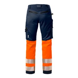 Fristads High Vis Stretch-Hose Damen Kl. 1 2708 PLU Größe 48 Warnschutz-Orange/Marine