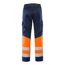 Fristads High Vis Green Hose Kl.1 2668 GPLU Größe D108 Warnschutz-Orange/Marine