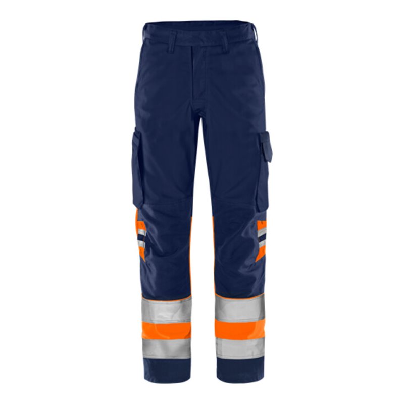 Fristads High Vis Green Hose Kl.1 2668 GPLU Größe D116 Warnschutz-Orange/Marine