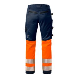 Fristads High Vis Handwerker Stretch-Hose Damen Kl. 1 2709 PLU Größe 40 Warnschutz-Orange/Marine
