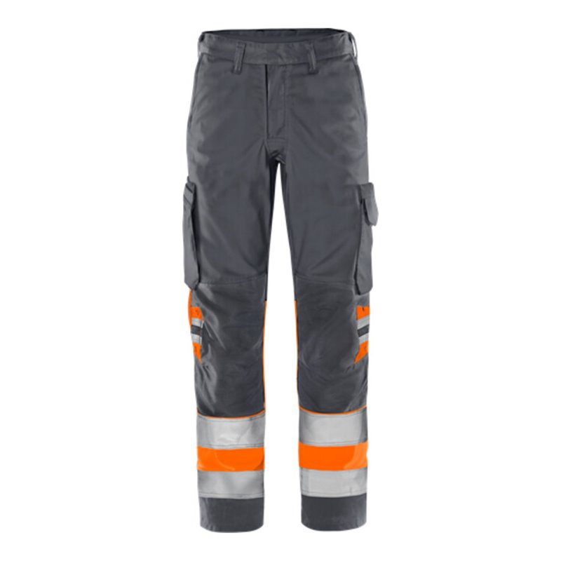 Fristads High Vis Green Hose Kl.1 2668 GPLU Größe C154 Warnschutz-Orange/Grau